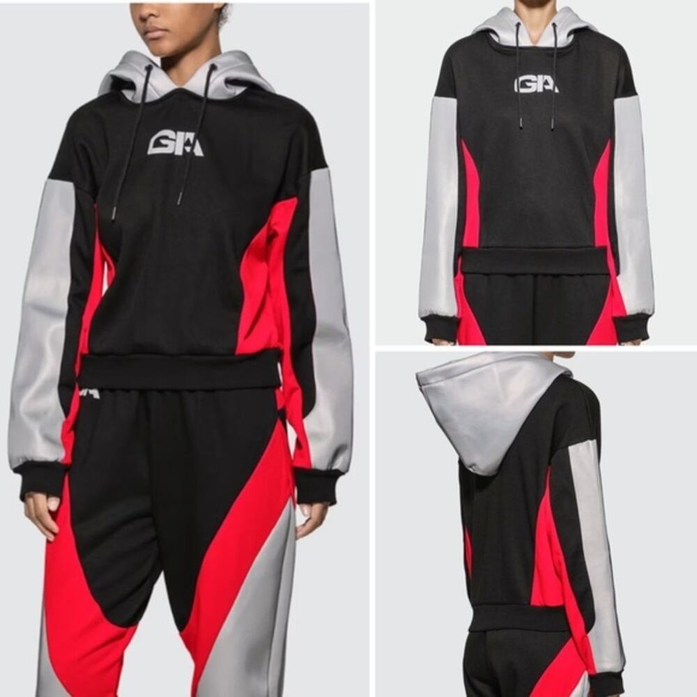 NWT! I.AM.GIA Sabrina Hoodie Red Black Reflective 20” P2P